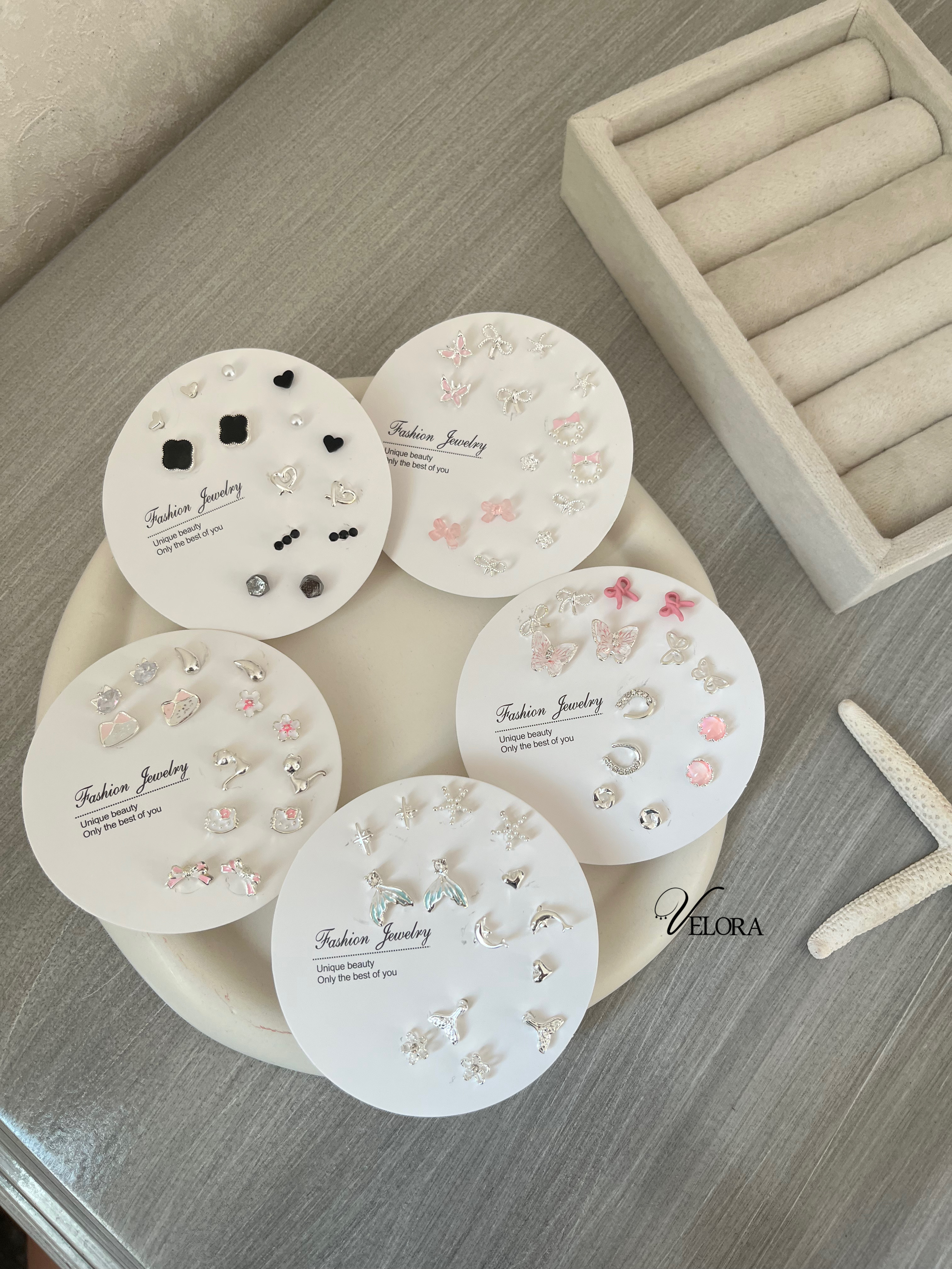 پک گوشواره میخ نقره مینیمال 🎀